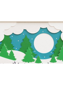 Intra απο ξύλο plywood 3mm-4mm πάχος Χριστουγεννιάτικο φόντο 3D Πολυεπίπεδο Δίασταση 40x40 cm INTRAFABR-77122726