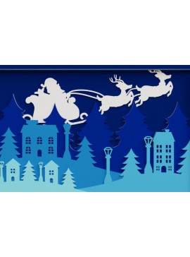 Intra απο ξύλο plywood 3mm-4mm πάχος Χριστουγεννιάτικο φόντο 3D Πολυεπίπεδο Δίασταση 40x40 cm INTRAFABR-77122766