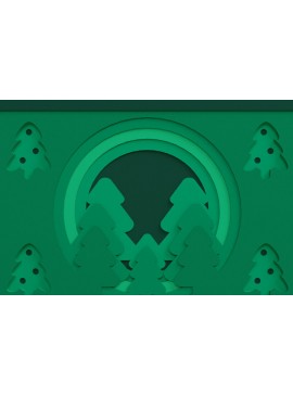 Intra απο ξύλο plywood 3mm-4mm πάχος Χριστουγεννιάτικο φόντο 3D Πολυεπίπεδο Δίασταση 40x40 cm INTRAFABR-77122807