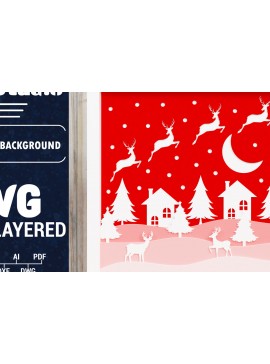 Σετ των 2 Intra απο ξύλο plywood 3mm-4mm πάχος Χριστουγεννιάτικο φόντο κοπής με λέιζερ Δίασταση 1500x1500 cm INTRAFABR-84788234