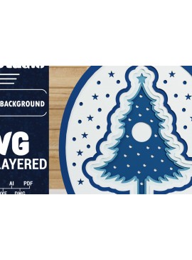 Σετ των 2 Intra απο ξύλο plywood 3mm-4mm πάχος Χριστουγεννιάτικο φόντο κοπής με λέιζερ Δίασταση 1500x1500 cm INTRAFABR-76629167