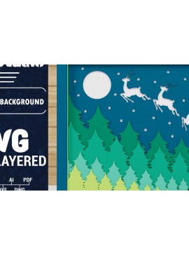 Σετ των 2 Intra απο ξύλο plywood 3mm-4mm πάχος Χριστουγεννιάτικο φόντο κοπής με λέιζερ Δίασταση 1500x1500 cm INTRAFABR-76706429