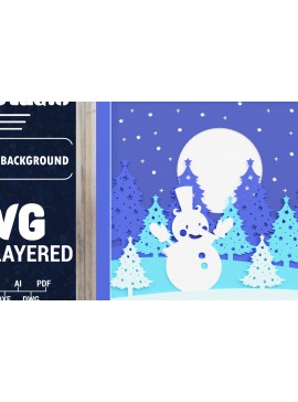 Σετ των 2 Intra απο ξύλο plywood 3mm-4mm πάχος Χριστουγεννιάτικο φόντο με  Papercut Δίασταση 1500x1500 cm INTRAFABR-85426678