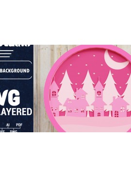 Σετ των 3 Intra απο ξύλο plywood 3mm-4mm πάχος Χριστουγεννιάτικο φόντο με  Papercut Δίασταση 1500x1500 cm INTRAFABR-85074998