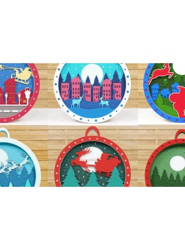 Σετ των 2 Intra απο ξύλο plywood 3mm-4mm πάχος Χριστουγεννιάτικο φόντο κοπής με λέιζερ χαρτί κοπής Β Δίασταση 1500x1500 cm INTRAFABR-79297738