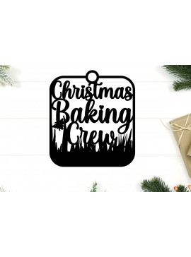 Σετ των 3 Intra απο ξύλο plywood 3mm-4mm πάχος CHRISTMAS BAKING CREW Στολίδι Μεταλλικό Wal Δίασταση 8x8 cm INTRAFABR-86052048