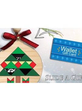 Σετ των 2 Intra απο ξύλο plywood 3mm-4mm πάχος Δωροκάρτα πάπλωμα αχυρώνα Χριστουγέννων Δίασταση 15x15 cm INTRAFABR-106074169