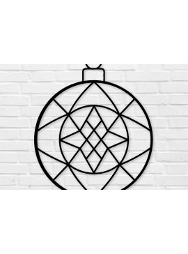 Intra απο ξύλο plywood 3mm-4mm πάχος κοπής με λέιζερ Χριστουγεννιάτικη μπάλα , Δίασταση 40x40 cm INTRAFABR-100562031