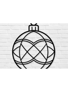 Intra απο ξύλο plywood 3mm-4mm πάχος κοπής με λέιζερ Χριστουγεννιάτικη μπάλα , Δίασταση 40x40 cm INTRAFABR-100559493