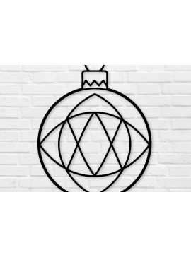 Intra απο ξύλο plywood 3mm-4mm πάχος κοπής με λέιζερ Χριστουγεννιάτικη μπάλα , Δίασταση 40x40 cm INTRAFABR-100560046