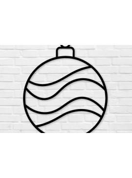 Intra απο ξύλο plywood 3mm-4mm πάχος κοπής με λέιζερ Χριστουγεννιάτικη μπάλα , Δίασταση 40x40 cm INTRAFABR-100560900