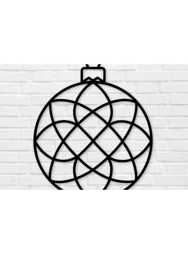 Σετ των 2 Intra απο ξύλο plywood 3mm-4mm πάχος κοπής με λέιζερ Χριστουγεννιάτικη μπάλα , Δίασταση 40x40 cm INTRAFABR-100561596