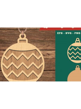 Σετ των 3 Intra απο ξύλο plywood 3mm-4mm πάχος Χριστουγεννιάτικο στολίδι με λέιζερ κοπής 10 Δίασταση 8x8 cm INTRAFABR-109982678