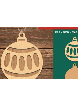 Σετ των 3 Intra απο ξύλο plywood 3mm-4mm πάχος Χριστουγεννιάτικο στολίδι με 5 Δίασταση 8x8 cm INTRAFABR-109982444