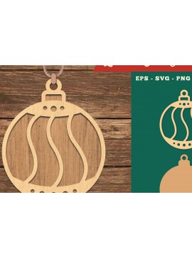 Σετ των 3 Intra απο ξύλο plywood 3mm-4mm πάχος Χριστουγεννιάτικο στολίδι με 6 Δίασταση 8x8 cm INTRAFABR-109982459
