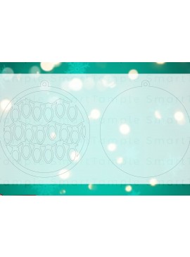 Σετ των 3 Intra απο ξύλο plywood 3mm-4mm πάχος Χριστουγεννιάτικη Μπάλα Glowforge Δίασταση 8x8 cm INTRAFABR-84292220