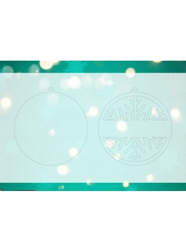 Σετ των 3 Intra απο ξύλο plywood 3mm-4mm πάχος Χριστουγεννιάτικη Μπάλα Δίασταση 8x8 cm INTRAFABR-83709473