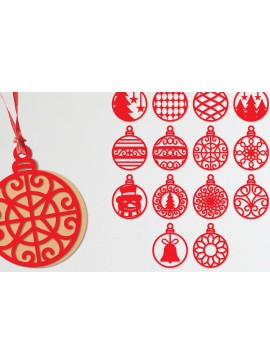 Intra απο ξύλο plywood 3mm-4mm πάχος Χριστουγεννιάτικη μπάλα με λέιζερ Δίασταση 30x20 cm INTRAFABR-106625762