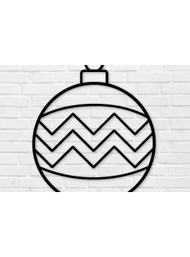 Intra απο ξύλο plywood 3mm-4mm πάχος Χριστουγεννιάτικη Μπάλα Μεταλλική Τέχνη τοίχου , Δίασταση 40x40 cm INTRAFABR-100561408