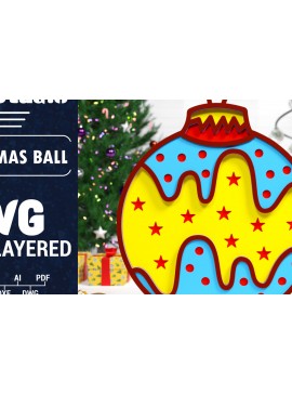 Σετ των 3 Intra απο ξύλο plywood 3mm-4mm πάχος Χριστουγεννιάτικη Μπάλα πολλαπλών στρώσεων PaperCut Δίασταση 1500x1500 cm INTRAFABR-75758660