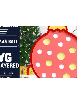 Σετ των 2 Intra απο ξύλο plywood 3mm-4mm πάχος Χριστουγεννιάτικη Μπάλα πολλαπλών στρώσεων PaperCut Δίασταση 1500x1500 cm INTRAFABR-75930836