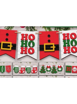 Σετ των 2 Intra απο ξύλο plywood 3mm-4mm πάχος Χριστουγεννιάτικα Πανό κοπής με λέιζερ Δίασταση 15x15 cm INTRAFABR-105203396