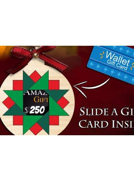 Σετ των 3 Intra απο ξύλο plywood 3mm-4mm πάχος Χριστουγεννιάτικη κάρτα δώρου πάπλωμα αχυρώνα Money Δίασταση 4x4 cm INTRAFABR-105810682