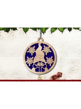 Σετ των 3 Intra απο ξύλο plywood 3mm-4mm πάχος κοπής με λέιζερ Χριστουγεννιάτικο μπιχλιμπίδι. Δίασταση 5x5 cm INTRAFABR-37925173