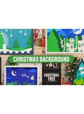 Intra απο ξύλο plywood 3mm-4mm πάχος Christmas BG 3D Cut File | ΔΕΜΑ | Δίασταση 40x40 cm INTRAFABR-77190351