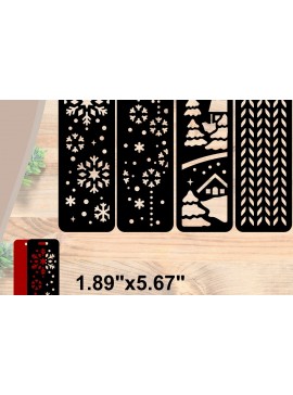 Σετ των 2 Intra απο ξύλο plywood 3mm-4mm πάχος Χριστουγεννιάτικος σελιδοδείκτης Δίασταση 15x15 cm INTRAFABR-36882197