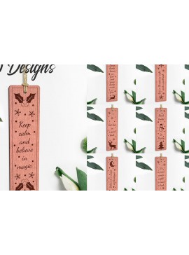 Σετ των 2 Intra απο ξύλο plywood 3mm-4mm πάχος Χριστουγεννιάτικο σελιδοδείκτη | Χριστούγεννα Δίασταση 15x15 cm INTRAFABR-72483956