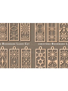 Σετ των 2 Intra απο ξύλο plywood 3mm-4mm πάχος Christmas Bookmark Cut  Δίασταση 15x15 cm INTRAFABR-81924045
