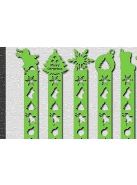 Σετ των 2 Intra απο ξύλο plywood 3mm-4mm πάχος Χριστουγεννιάτικα πρότυπα σελιδοδεικτών Δίασταση 15x15 cm INTRAFABR-32100086