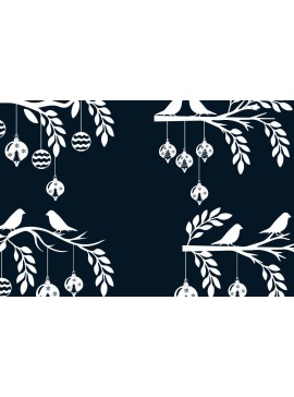 Σετ των 3 Intra απο ξύλο plywood 3mm-4mm πάχος Χριστουγεννιάτικο Κλαδί στολίδι Πουλί Δίασταση 8x8 cm INTRAFABR-40542404