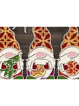 Σετ των 3 Intra απο ξύλο plywood 3mm-4mm πάχος Χριστουγεννιάτικο Χριστουγεννιάτικο Στολίδι Δίασταση 3x3 cm INTRAFABR-36055466