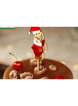 Σετ των 2 Intra απο ξύλο plywood 3mm-4mm πάχος Χριστουγεννιάτικο Cake Topper | Χριστουγεννιάτικο σημάδι Δίασταση 15x15 cm INTRAFABR-108030922