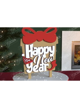 Σετ των 2 Intra απο ξύλο plywood 3mm-4mm πάχος Χριστουγεννιάτικο Cake Topper | Διακοπές | CNC Δίασταση 15x15 cm INTRAFABR-111361475