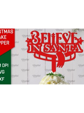 Σετ των 2 Intra απο ξύλο plywood 3mm-4mm πάχος Χριστουγεννιάτικο κέικ Topper σχέδιο κοπής με λέιζερ Δίασταση 15x15 cm INTRAFABR-104179933