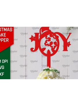 Σετ των 2 Intra απο ξύλο plywood 3mm-4mm πάχος Χριστουγεννιάτικο κέικ Topper σχέδιο κοπής με λέιζερ Δίασταση 15x15 cm INTRAFABR-104180037