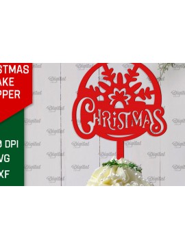 Σετ των 3 Intra απο ξύλο plywood 3mm-4mm πάχος Χριστουγεννιάτικο κέικ Topper σχέδιο κοπής με λέιζερ Δίασταση 15x15 cm INTRAFABR-104180081