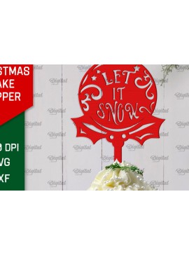 Σετ των 2 Intra απο ξύλο plywood 3mm-4mm πάχος Χριστουγεννιάτικο κέικ Topper σχέδιο κοπής με λέιζερ Δίασταση 15x15 cm INTRAFABR-104179830