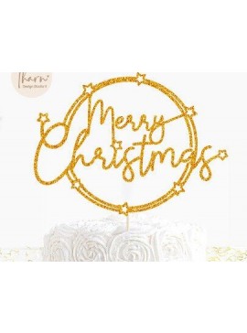 Σετ των 2 Intra απο ξύλο plywood 3mm-4mm πάχος Christmas Cake Topper Δίασταση 15x15 cm INTRAFABR-46023578