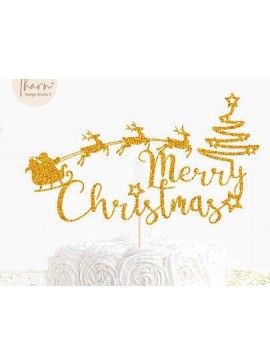 Σετ των 2 Intra απο ξύλο plywood 3mm-4mm πάχος Christmas Cake Topper Δίασταση 15x15 cm INTRAFABR-46074272