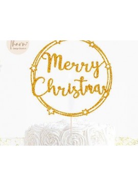 Σετ των 2 Intra απο ξύλο plywood 3mm-4mm πάχος Christmas Cake Topper Δίασταση 15x15 cm INTRAFABR-42115350