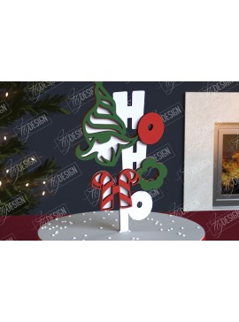 Σετ των 2 Intra απο ξύλο plywood 3mm-4mm πάχος Χριστουγεννιάτικο Cake Topper | Πρωτοχρονιά | CNC Δίασταση 15x15 cm INTRAFABR-108120065