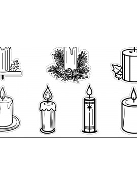 Σετ των 2 Intra απο ξύλο plywood 3mm-4mm πάχος Χριστουγεννιάτικο κερί κοπής με λέιζερ Δίασταση 15x15 cm INTRAFABR-113812489