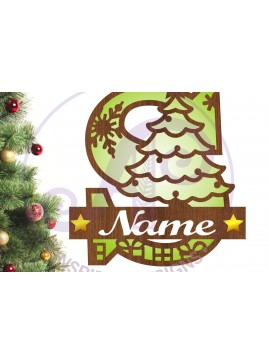 Intra απο ξύλο plywood 3mm-4mm πάχος Χριστουγεννιάτικο μονόγραμμα με κεφαλαίο γράμμα S Δίασταση 30x20 cm INTRAFABR-79721740