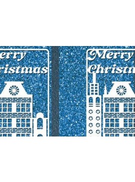 Σετ των 2 Intra απο ξύλο plywood 3mm-4mm πάχος Χριστουγεννιάτικη κάρτα Δίασταση 30x30 cm INTRAFABR-42130073