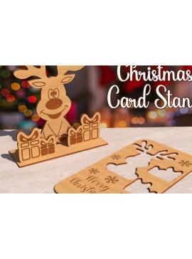 Σετ των 2 Intra απο ξύλο plywood 3mm-4mm πάχος Χριστουγεννιάτικη βάση καρτών με λέιζερ 3D Δίασταση 15x15 cm INTRAFABR-79597848