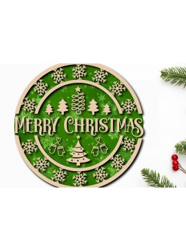 Σετ των 2 Intra απο ξύλο plywood 3mm-4mm πάχος Christmas Cardinal Bird Sign Cut  Δίασταση 15x15 cm INTRAFABR-40804191